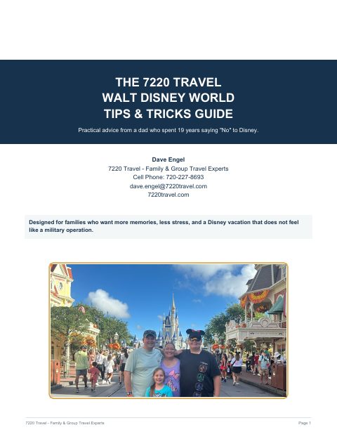 Cover of Disney World Important Dates Guide
