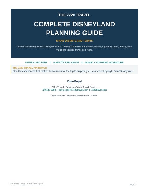 Cover of Complete Disneyland Planning Guide