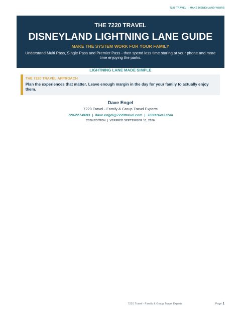 Cover of Disneyland Lightning Lane Guide