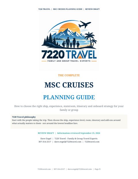Cover of MSC Cruises Complete Planning Guide