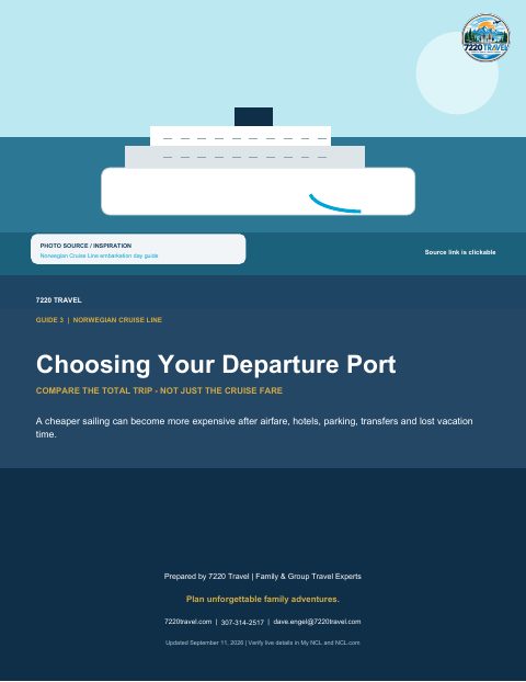 Cover of NCL Choosing Your Departure Port