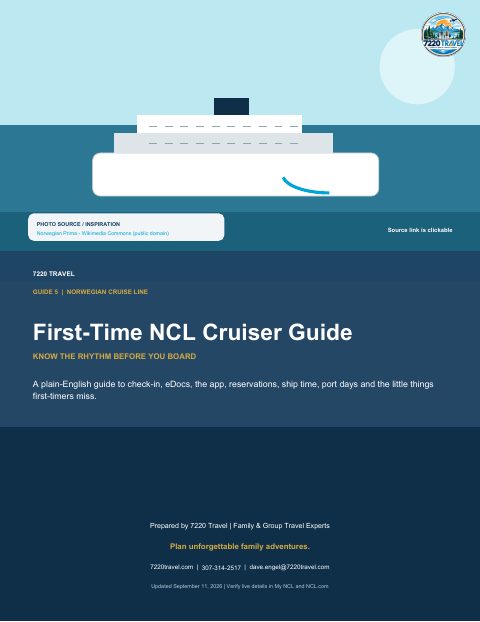 Cover of NCL First Time Cruiser Guide