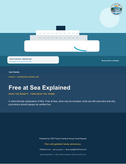 Cover of NCL Free at Sea Guide
