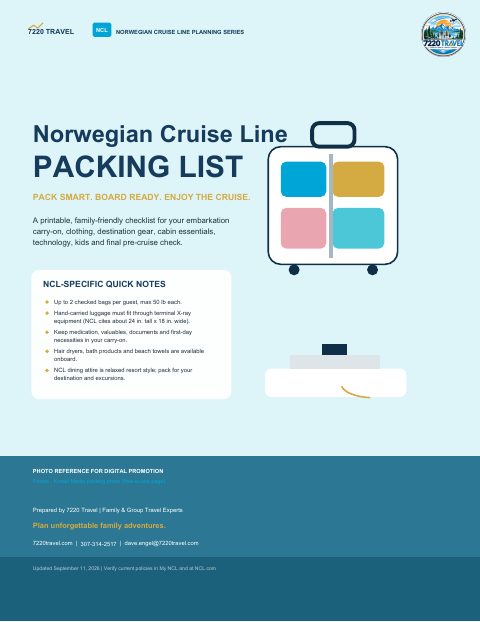 Cover of NCL Packing List Lead Magnet