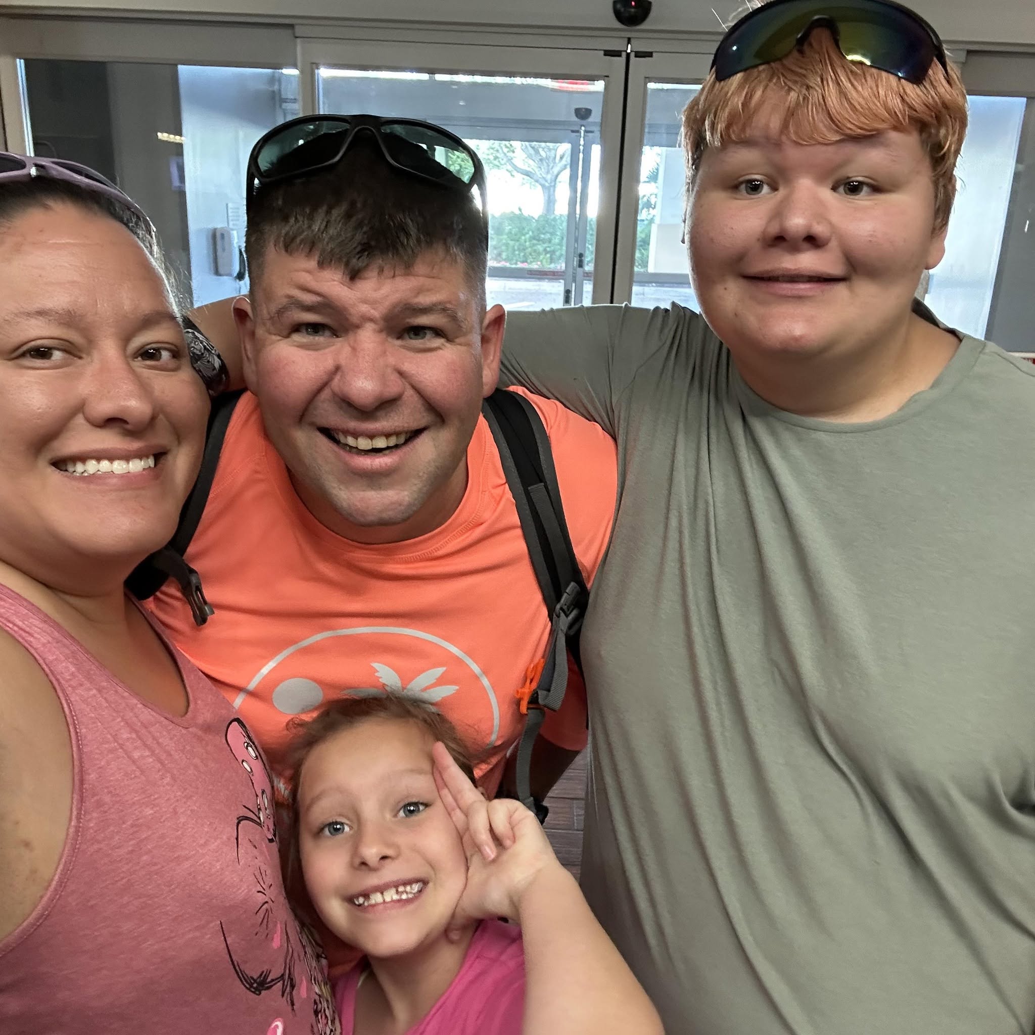 Dave Engel with his wife, son, and daughter